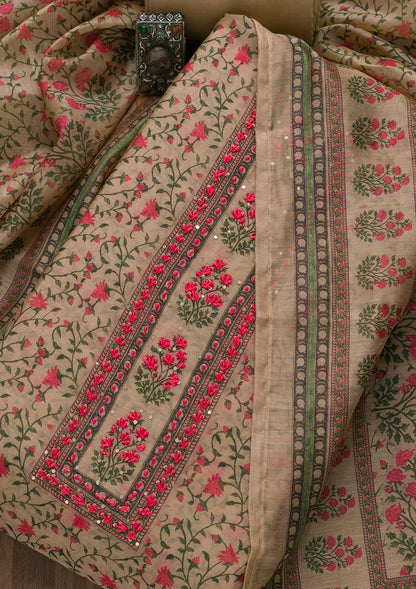 Printed chanderi